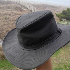 AUSTRAILIAN OUTBACK COLLECTION MENS SZ XL EIDE BRIM OILED LEATHER HAT PRISTINE